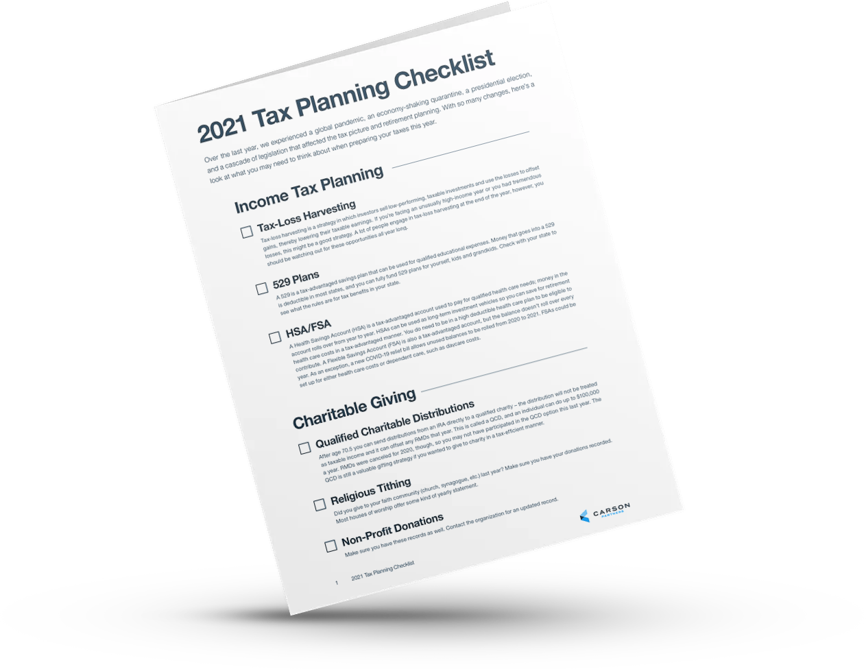 2022 Tax Planning Checklist